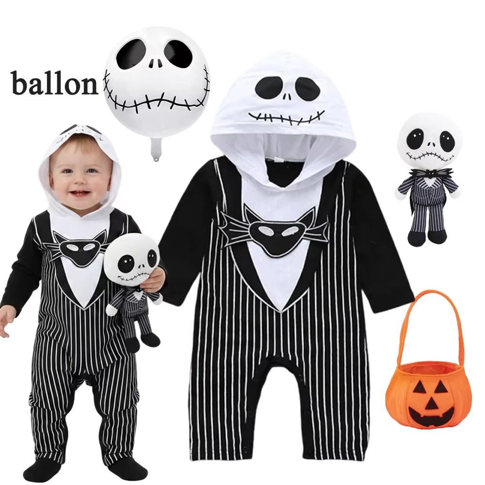 Baby Clothing Onesies - Baby Jungen Kapuzen-Strampler Halloween Cosplay Jack