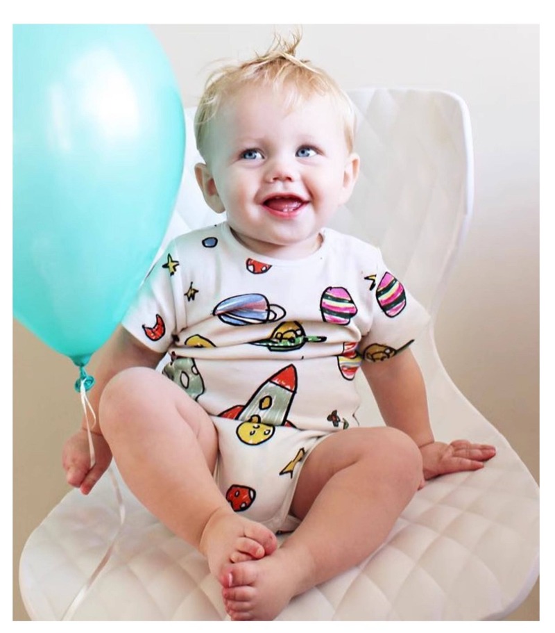 Baby Clothing Zip - Baby-Body mit kurzen Ärmeln, Sommer-Strampler aus