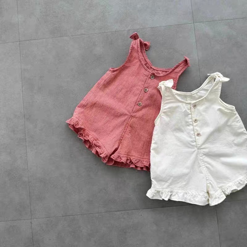Baby Clothing Onesies - HY2831 Mädchen Sommer-Strampler mit Latzhose und