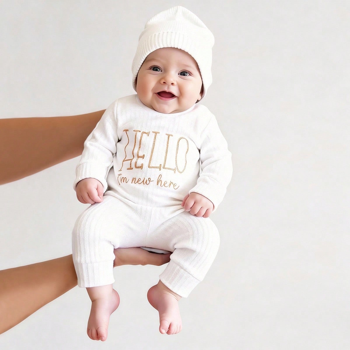 Baby Clothing Onesies - Ylsteed „Hallo“ Stickerei Neugeborenen Fotografie Requisiten